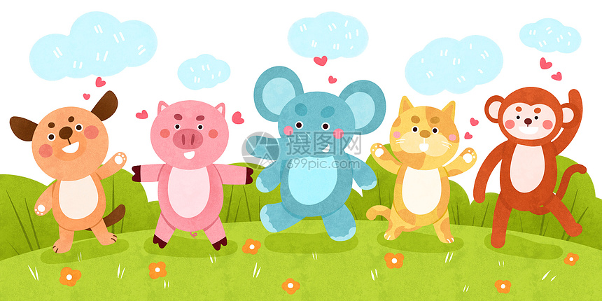 可爱动物儿童插画插画图片下载 正版图片 摄图网 可爱动物儿童插画插画图片下载 正版图片 摄图网