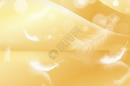 高级黄色羽毛背景设计图片