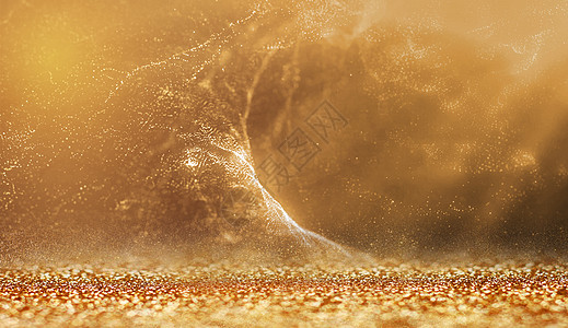 金色海滩金色粒子背景设计图片