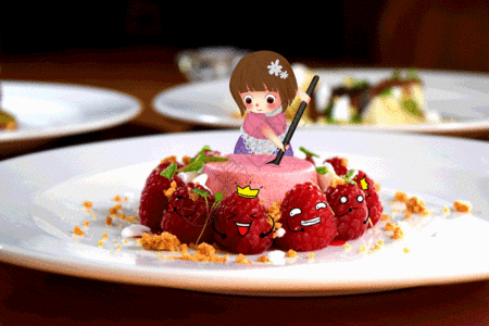 树莓蛋糕蛋糕女孩gif高清图片