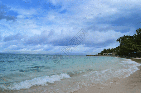 菲律宾白沙滩海滩唯美风景照gif图片