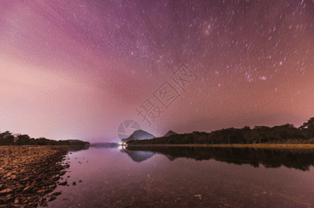 大气风景背景漓江星空gif高清图片