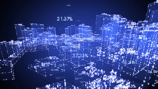 科技感建筑科技城市全息GIF高清图片