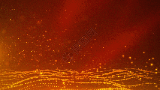 红色波浪光线粒子线条动态背景gif高清图片
