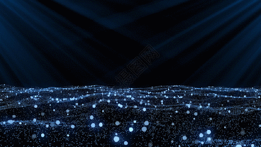 蓝色光效粒子波纹gif图片素材