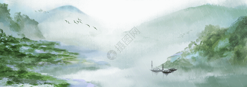 中国风山水GIF图片
