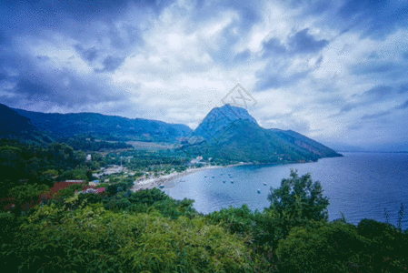 大山大海云南澄江抚仙湖景区gif动图高清图片