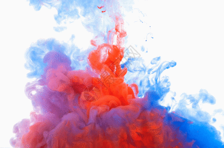 颜色碰撞色彩液体流动素材gif高清图片