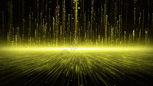 金色粒子光线星光舞台背景gif图片