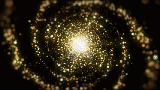 唯美金色星云粒子gif图片素材