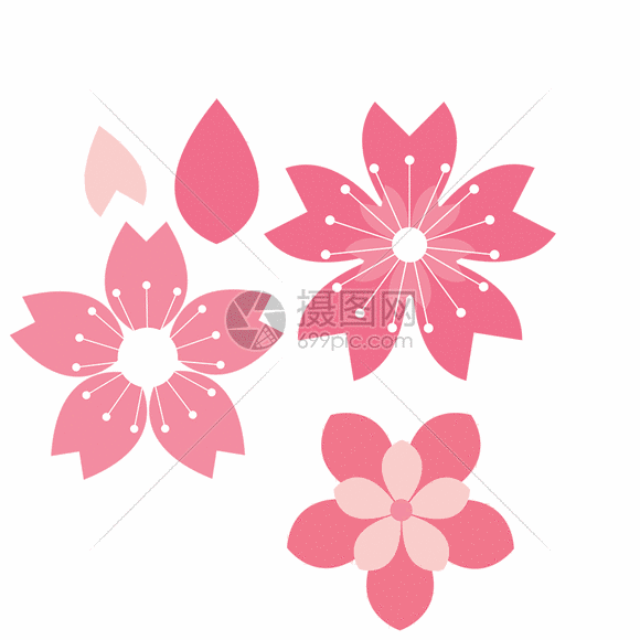 樱花瓣矢量素材gif图片