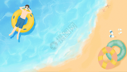 盛夏的时光gif动图gifgif  |小清新风早安手机海报配图gifgifgf