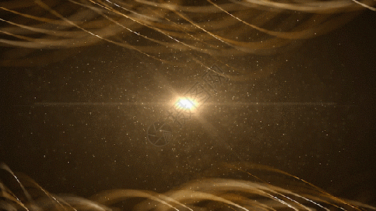 金色粒子光线gif图片