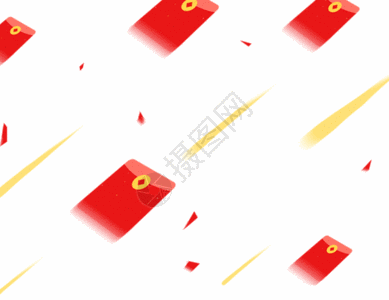 彩带素材红包雨GIF高清图片
