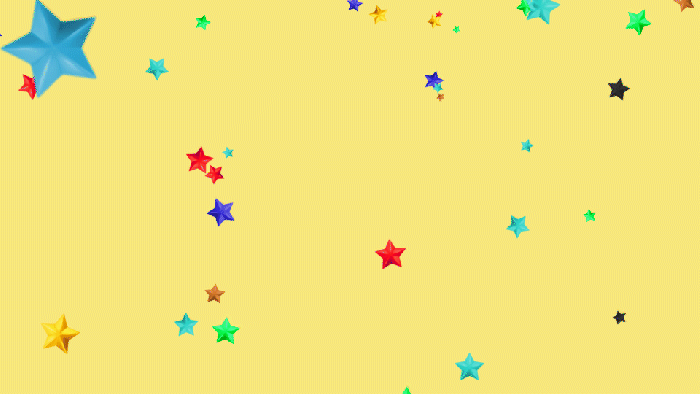 带通道彩色五角星gif