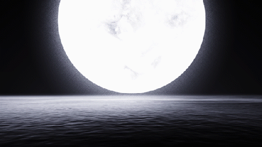 月光下的湖面gif