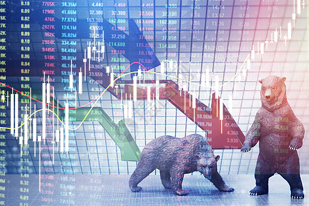 熊市下跌熊市股票设计图片