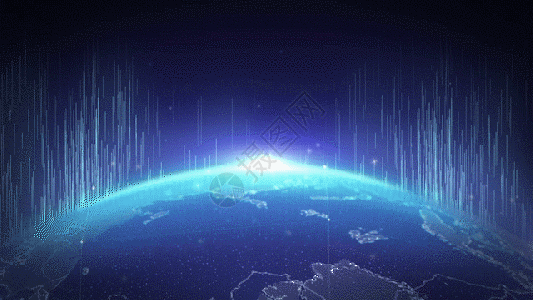 蓝色光线地球动态科技背景gif动图图片 正版gif素材 摄图网