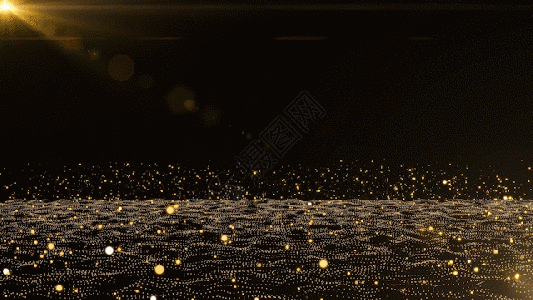 金色粒子飘散GIF图片