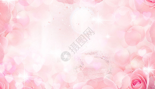 粉色梦幻婚礼背景背景图片