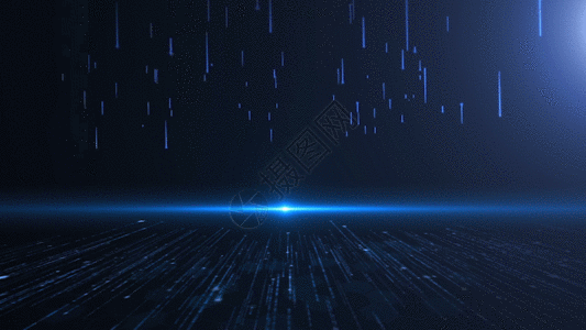 蓝色粒子科技光线GIF图片