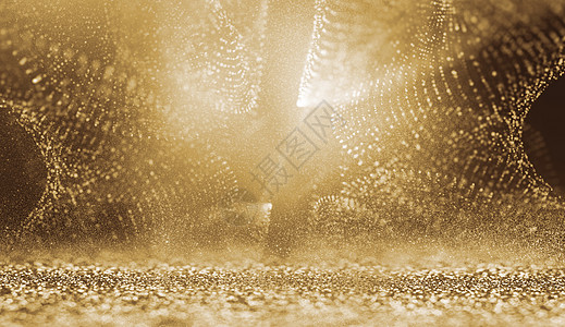 金色粒子抽象背景图片