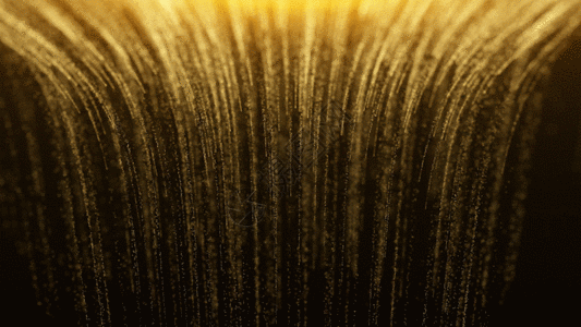 金色粒子光线下落GIF图片