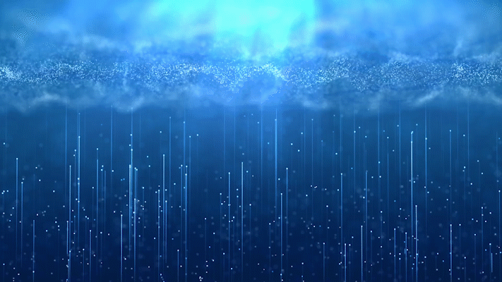 蓝色粒子光线上升gif