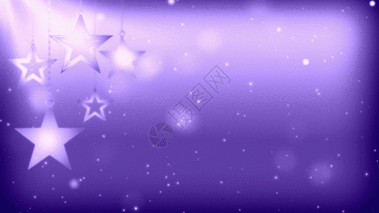 紫色星星吊坠动画GIF图片