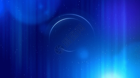 蓝色粒子旋转动画背景GIF图片