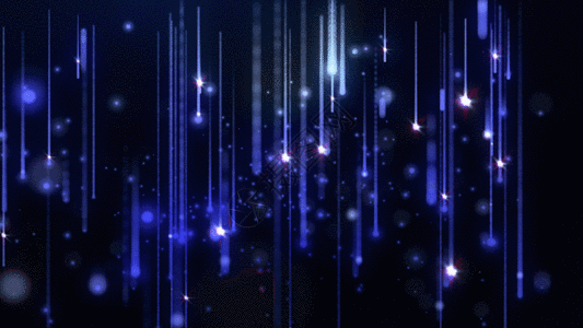 蓝色粒子雨动画GIF图片
