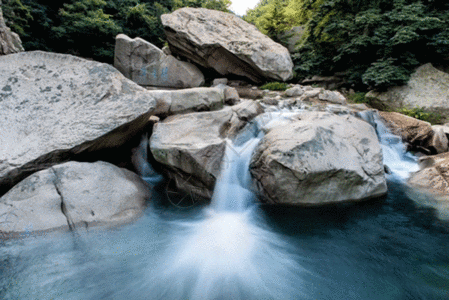 5a旅游风景区慢门溪流唯美gif动图高清图片