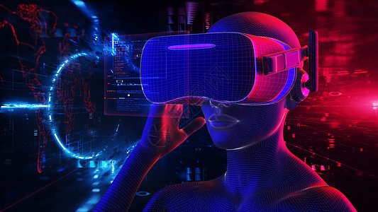VR眼镜戴VR眼镜高清图片