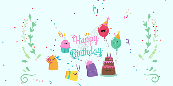 生日快乐公众号配图gif动图动图图片 正版gif素材 摄图网