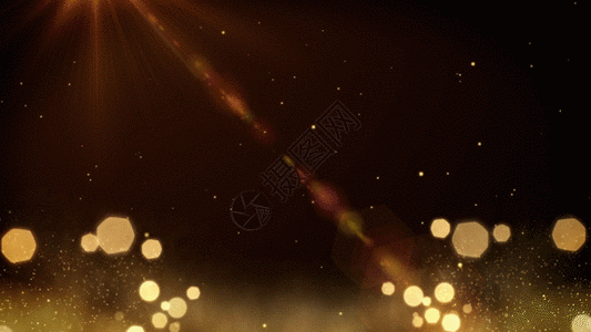 金色粒子光效动画GIF图片