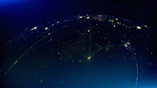 科技粒子光线球背景GIF图片