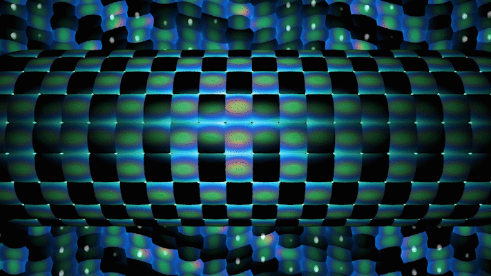 gif动图 动态背景 粒子方格组合体旋转动画gif.