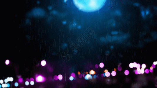 粒子光斑雨滴动画GIF图片