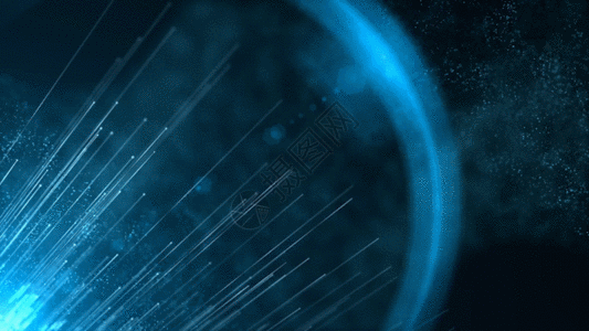 蓝色粒子光线运动动画GIF图片
