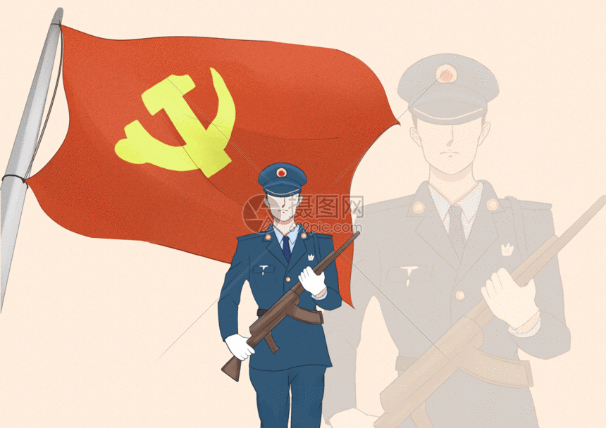 gif动态图片标题为军人和旗帜gif,编号:401435764,格式:psd,gif,体积