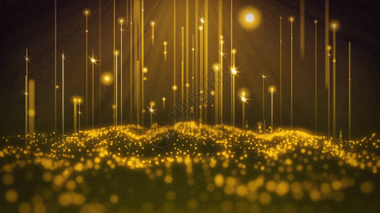 金色粒子空间GIF图片
