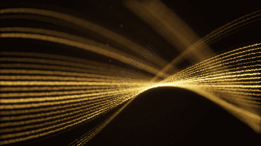 金色抽象线条金色线条粒子GIF高清图片