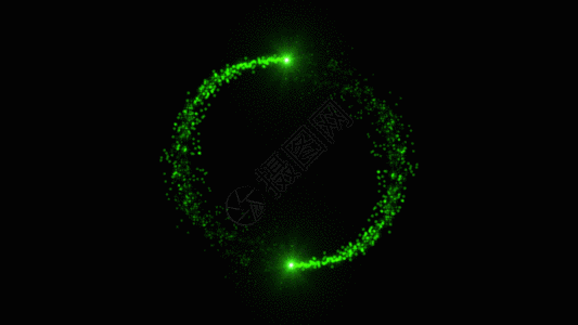 绿色光晕背景炫彩光晕粒子转场GIF高清图片