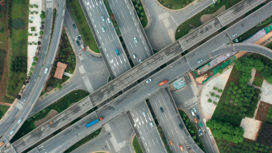 立交桥航拍gif图片素材