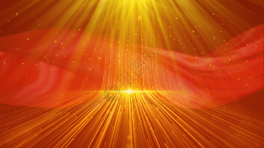 大气党政通用红绸光效循环gif图片