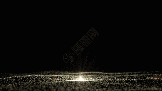 金色线条粒子GIF图片