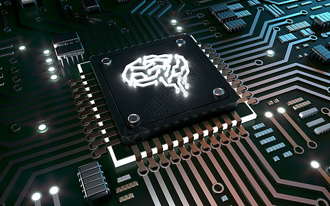 AI人脑形智能芯片图片