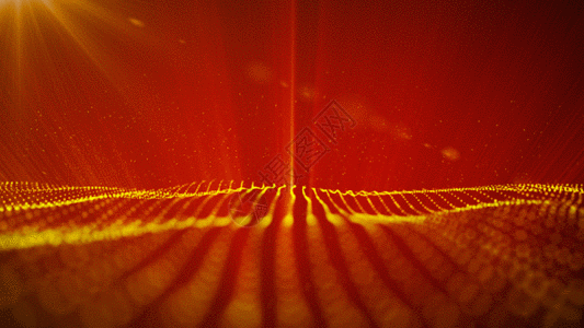 红色粒子光线动画GIF高清图片