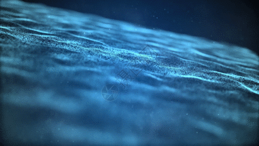 蓝色粒子波浪动画GIF图片