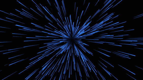 蓝色粒子光线四射GIF图片